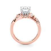 Statement Center Round Diamond Engagement Ring â€” 10K/14K Gold & Platinum