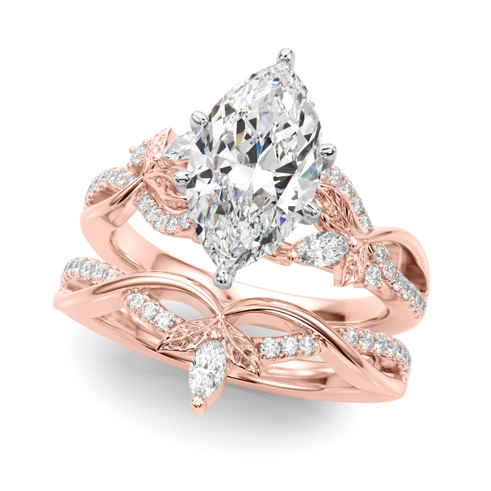 Statement Center Round Diamond Engagement Ring â€” 10K/14K Gold & Platinum