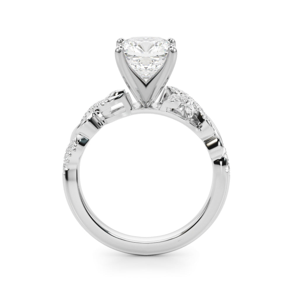 Dazzling Center Oval Diamond Engagement Ring â€” 10K/14K Gold & Platinum