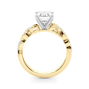 Dazzling Center Oval Diamond Engagement Ring â€” 10K/14K Gold & Platinum