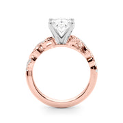 Dazzling Center Oval Diamond Engagement Ring â€” 10K/14K Gold & Platinum