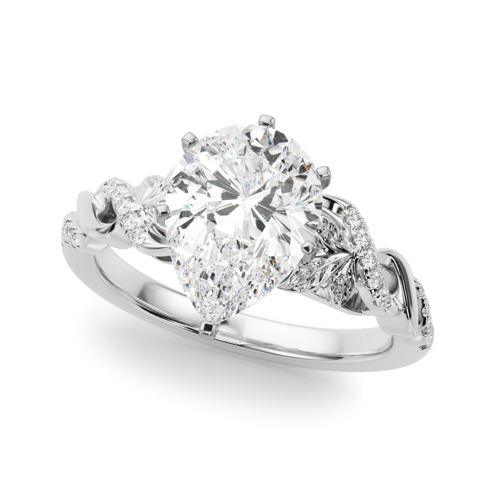 Dazzling Center Oval Diamond Engagement Ring in 10K/14K gold and platinum with certified lab-grown or natural diamonds