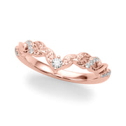 Refined Half Round Diamond Gold Craft Half Eternity Ring in Gold & Platinum