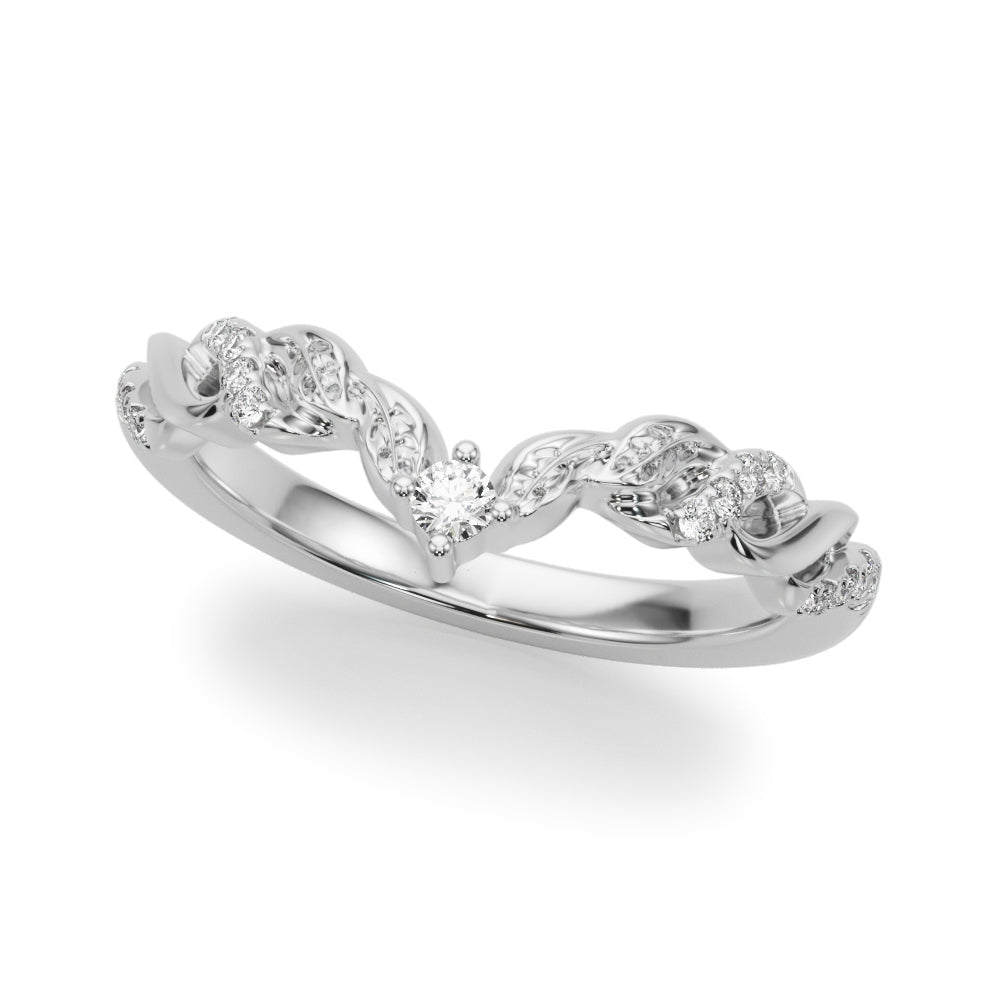 Refined Half Round Diamond Gold Craft Half Eternity Ring in Gold & Platinum