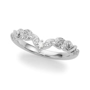 Refined Half Round Diamond Gold Craft Half Eternity Ring in Gold & Platinum