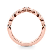 Refined Half Round Diamond Gold Craft Half Eternity Ring in Gold & Platinum