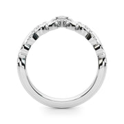 Refined Half Round Diamond Gold Craft Half Eternity Ring in Gold & Platinum