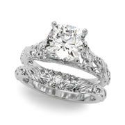 Splendid Center Round Diamond Engagement Ring in 10K/14K gold and platinum with certified lab-grown or natural diamonds