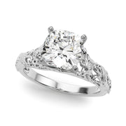 Splendid Center Round Diamond Engagement Ring in 10K/14K gold and platinum with certified lab-grown or natural diamonds