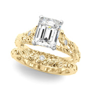 Splendid Center Round Diamond Engagement Ring in 10K/14K gold and platinum with certified lab-grown or natural diamonds