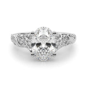 Splendid Center Round Diamond Engagement Ring in 10K/14K gold and platinum with certified lab-grown or natural diamonds