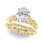 Splendid Center Round Diamond Engagement Ring in 10K/14K gold and platinum with certified lab-grown or natural diamonds
