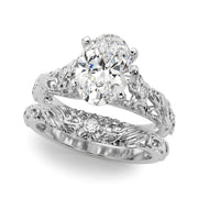 Splendid Center Round Diamond Engagement Ring in 10K/14K gold and platinum with certified lab-grown or natural diamonds