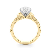 Splendid Center Round Diamond Engagement Ring in 10K/14K gold and platinum with certified lab-grown or natural diamonds