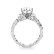 Splendid Center Round Diamond Engagement Ring in 10K/14K gold and platinum with certified lab-grown or natural diamonds