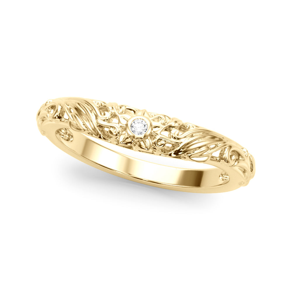 Diamond Half Eternity Ring in 10K/14K gold and platinum with certified lab-grown or natural diamonds
