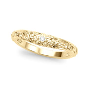 Diamond Half Eternity Ring in 10K/14K gold and platinum with certified lab-grown or natural diamonds