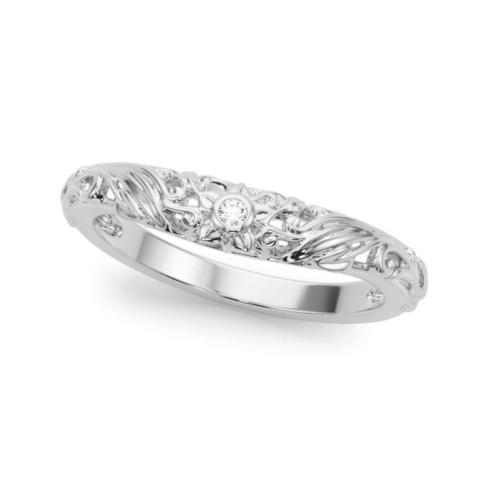 Diamond Half Eternity Ring in Gold & Platinum