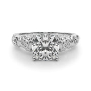Enchanted Center Round Diamond Engagement Ring in 10K/14K gold and platinum with certified lab-grown or natural diamonds