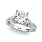 Enchanted Center Round Diamond Engagement Ring in 10K/14K gold and platinum with certified lab-grown or natural diamonds