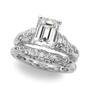 Enchanted Center Round Diamond Engagement Ring in 10K/14K gold and platinum with certified lab-grown or natural diamonds