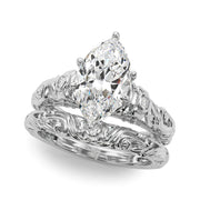 Enchanted Center Round Diamond Engagement Ring in 10K/14K gold and platinum with certified lab-grown or natural diamonds