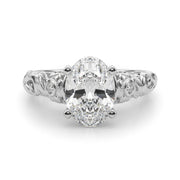 Enchanted Center Round Diamond Engagement Ring in 10K/14K gold and platinum with certified lab-grown or natural diamonds