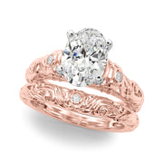 Enchanted Center Round Diamond Engagement Ring in 10K/14K gold and platinum with certified lab-grown or natural diamonds