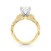 Enchanted Center Round Diamond Engagement Ring in 10K/14K gold and platinum with certified lab-grown or natural diamonds