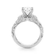 Enchanted Center Round Diamond Engagement Ring in 10K/14K gold and platinum with certified lab-grown or natural diamonds
