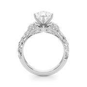 Enchanted Center Round Diamond Engagement Ring in 10K/14K gold and platinum with certified lab-grown or natural diamonds