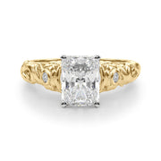 Enchanted Center Round Diamond Engagement Ring in 10K/14K gold and platinum with certified lab-grown or natural diamonds