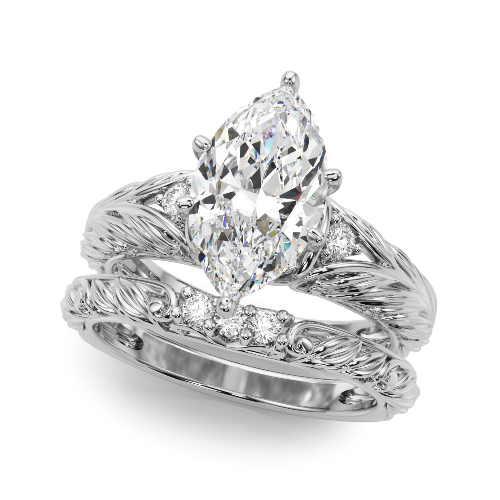 Pristine Center Oval Diamond Engagement Ring â€” 10K/14K Gold & Platinum