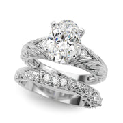 Pristine Center Oval Diamond Engagement Ring â€” 10K/14K Gold & Platinum