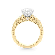 Pristine Center Oval Diamond Engagement Ring â€” 10K/14K Gold & Platinum