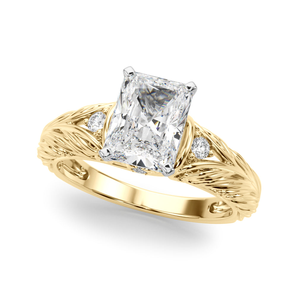 Pristine Center Oval Diamond Engagement Ring â€” 10K/14K Gold & Platinum