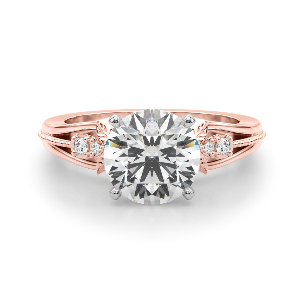 Devoted Center Oval Diamond Engagement Ring â€” 10K/14K Gold & Platinum