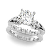 Devoted Center Oval Diamond Engagement Ring â€” 10K/14K Gold & Platinum