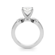 Devoted Center Oval Diamond Engagement Ring â€” 10K/14K Gold & Platinum