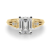 Devoted Center Oval Diamond Engagement Ring â€” 10K/14K Gold & Platinum