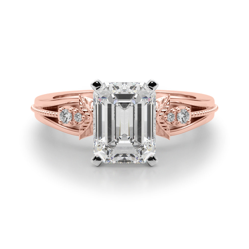 Devoted Center Oval Diamond Engagement Ring â€” 10K/14K Gold & Platinum