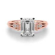 Devoted Center Oval Diamond Engagement Ring â€” 10K/14K Gold & Platinum