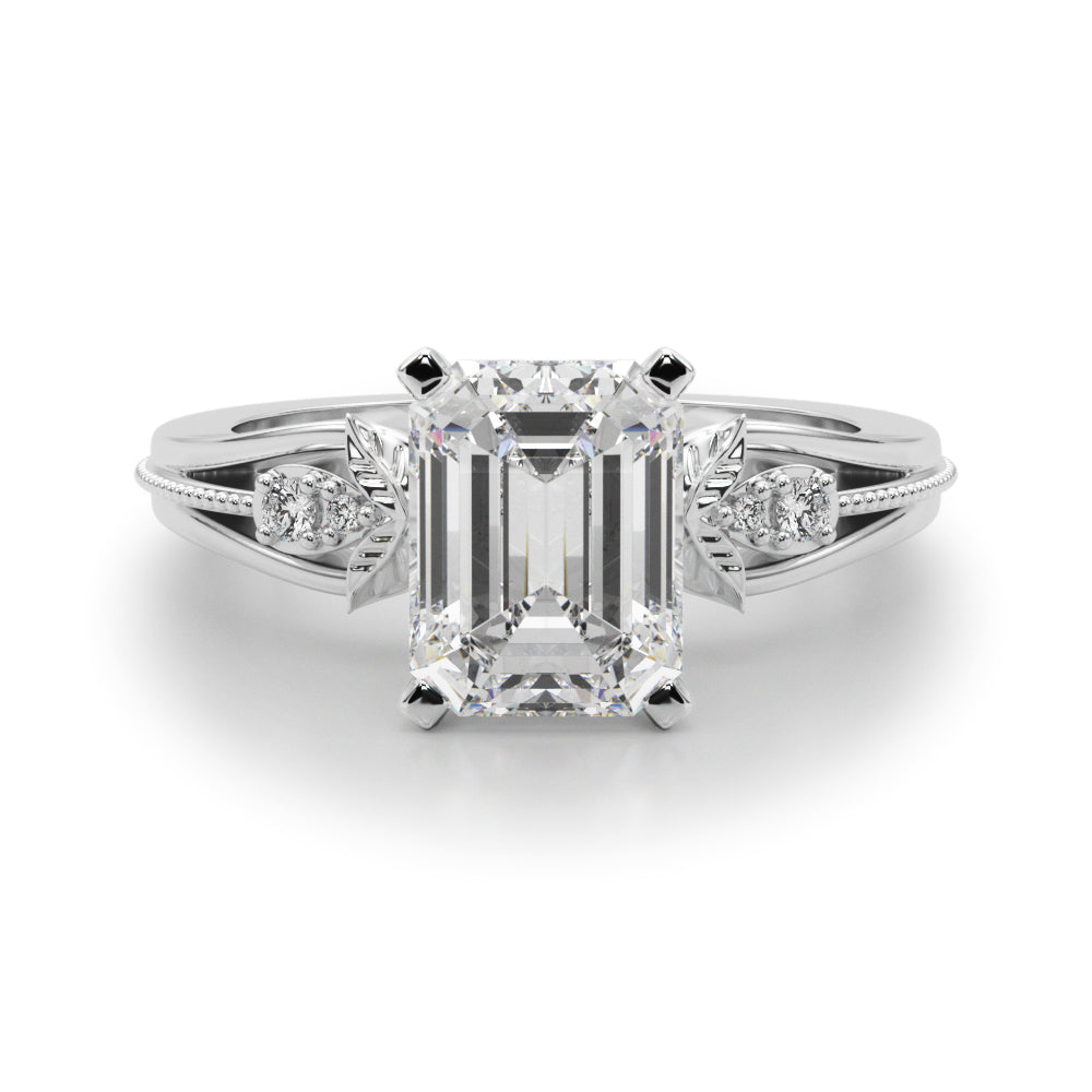 Devoted Center Oval Diamond Engagement Ring â€” 10K/14K Gold & Platinum