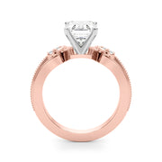 Devoted Center Oval Diamond Engagement Ring â€” 10K/14K Gold & Platinum