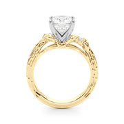 Adored Sidestone Round Diamond Engagement Ring in 10K/14K gold and platinum with certified lab-grown or natural diamonds