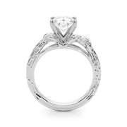 Adored Sidestone Round Diamond Engagement Ring in 10K/14K gold and platinum with certified lab-grown or natural diamonds