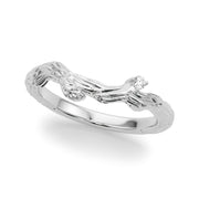 Accented Nature-Inspired Half Eternity Ring in Gold & Platinum