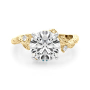 Resplendent Center Round Diamond Engagement Ring in 10K/14K gold and platinum with certified lab-grown or natural diamonds