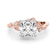 Resplendent Center Round Diamond Engagement Ring in 10K/14K gold and platinum with certified lab-grown or natural diamonds