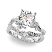 Resplendent Center Round Diamond Engagement Ring in 10K/14K gold and platinum with certified lab-grown or natural diamonds